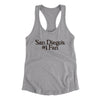 San Diego's Number 1 Fan Women's Racerback Tank-Heather Grey-Allegiant Goods Co. Vintage Sports Apparel