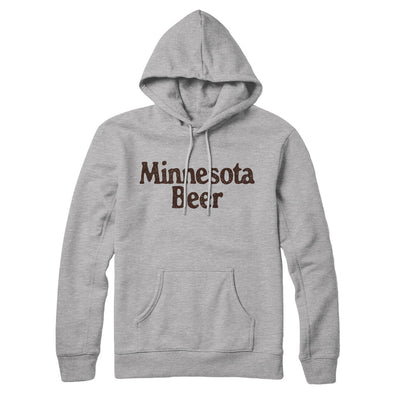 Minnesota Beer Hoodie-Heather Grey-Allegiant Goods Co. Vintage Sports Apparel