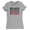 Atlanta Repeat Women's T-Shirt-Heather Grey-Allegiant Goods Co. Vintage Sports Apparel