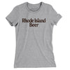 Rhode Island Beer Women's T-Shirt-Heather Grey-Allegiant Goods Co. Vintage Sports Apparel