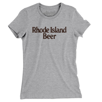 Rhode Island Beer Women's T-Shirt-Heather Grey-Allegiant Goods Co. Vintage Sports Apparel