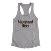 Maryland Beer Women's Racerback Tank-Heather Grey-Allegiant Goods Co. Vintage Sports Apparel