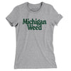 Michigan Weed Women's T-Shirt-Heather Grey-Allegiant Goods Co. Vintage Sports Apparel