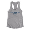 I've Been To Iowa Women's Racerback Tank-Heather Grey-Allegiant Goods Co. Vintage Sports Apparel