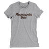 Minneapolis Beer Women's T-Shirt-Heather Grey-Allegiant Goods Co. Vintage Sports Apparel