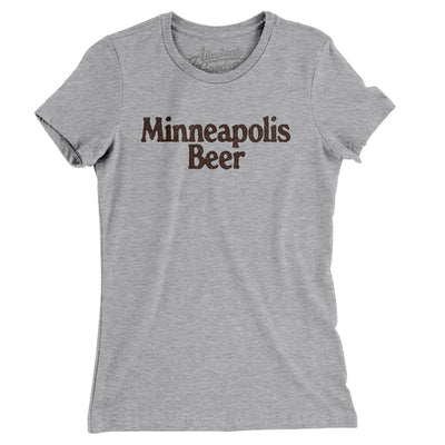 Minneapolis Beer Women's T-Shirt-Heather Grey-Allegiant Goods Co. Vintage Sports Apparel