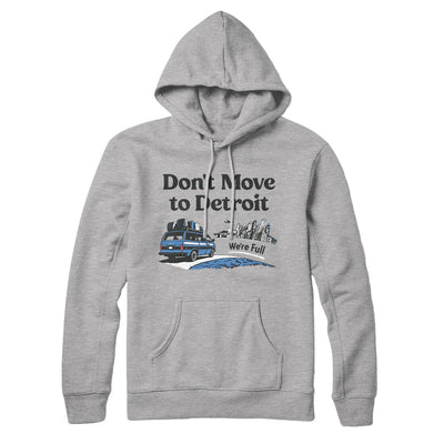 Don't Move To Detroit Hoodie-Heather Grey-Allegiant Goods Co. Vintage Sports Apparel