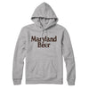 Maryland Beer Hoodie-Heather Grey-Allegiant Goods Co. Vintage Sports Apparel