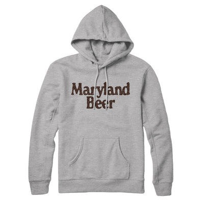 Maryland Beer Hoodie-Heather Grey-Allegiant Goods Co. Vintage Sports Apparel