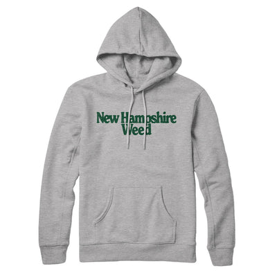 New Hampshire Weed Hoodie-Heather Grey-Allegiant Goods Co. Vintage Sports Apparel