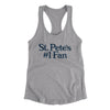 St Pete's Number 1 Fan Women's Racerback Tank-Heather Grey-Allegiant Goods Co. Vintage Sports Apparel