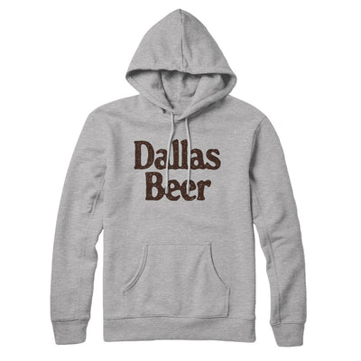 Dallas Beer Hoodie-Heather Grey-Allegiant Goods Co. Vintage Sports Apparel