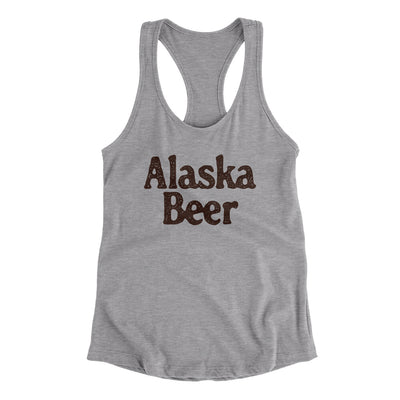 Alaska Beer Women's Racerback Tank-Heather Grey-Allegiant Goods Co. Vintage Sports Apparel