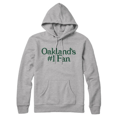 Oakland's Number 1 Fan Hoodie-Heather Grey-Allegiant Goods Co. Vintage Sports Apparel