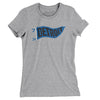 Detroit Pennant Women's T-Shirt-Heather Grey-Allegiant Goods Co. Vintage Sports Apparel