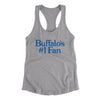 Buffalo's Number 1 Fan Women's Racerback Tank-Heather Grey-Allegiant Goods Co. Vintage Sports Apparel