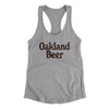 Oakland Beer Women's Racerback Tank-Heather Grey-Allegiant Goods Co. Vintage Sports Apparel