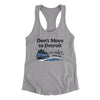 Don't Move To Detroit Women's Racerback Tank-Heather Grey-Allegiant Goods Co. Vintage Sports Apparel