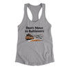 Don't Move To Baltimore Women's Racerback Tank-Heather Grey-Allegiant Goods Co. Vintage Sports Apparel