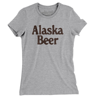 Alaska Beer Women's T-Shirt-Heather Grey-Allegiant Goods Co. Vintage Sports Apparel