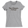 San Diego's Number 1 Fan Women's T-Shirt-Heather Grey-Allegiant Goods Co. Vintage Sports Apparel