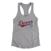 Denver Vintage Script Women's Racerback Tank-Heather Grey-Allegiant Goods Co. Vintage Sports Apparel