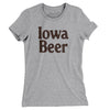 Iowa Beer Women's T-Shirt-Heather Grey-Allegiant Goods Co. Vintage Sports Apparel