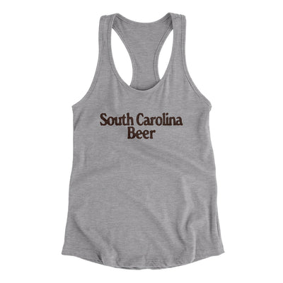 South Carolina Beer Women's Racerback Tank-Heather Grey-Allegiant Goods Co. Vintage Sports Apparel