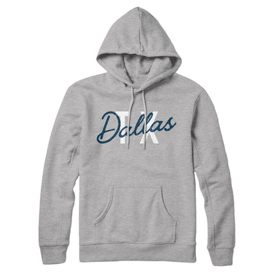 Dallas Tx Overprinted Hoodie-Heather Grey-Allegiant Goods Co. Vintage Sports Apparel