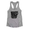 Arkansas State Shape Text Women's Racerback Tank-Heather Grey-Allegiant Goods Co. Vintage Sports Apparel