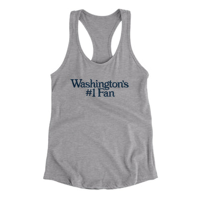 Washington's Number 1 Fan Women's Racerback Tank-Heather Grey-Allegiant Goods Co. Vintage Sports Apparel