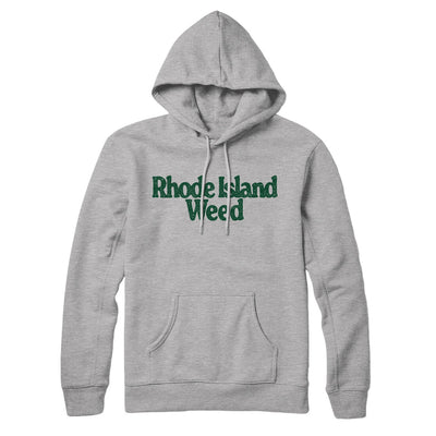 Rhode Island Weed Hoodie-Heather Grey-Allegiant Goods Co. Vintage Sports Apparel