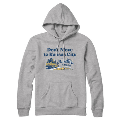 Don't Move To Kansas City Hoodie-Heather Grey-Allegiant Goods Co. Vintage Sports Apparel