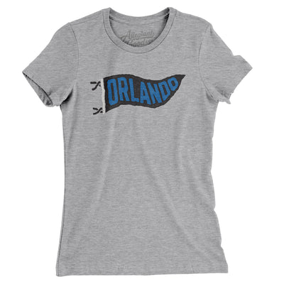 Orlando Pennant Women's T-Shirt-Heather Grey-Allegiant Goods Co. Vintage Sports Apparel