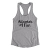 Atlanta's Number 1 Fan Women's Racerback Tank-Heather Grey-Allegiant Goods Co. Vintage Sports Apparel