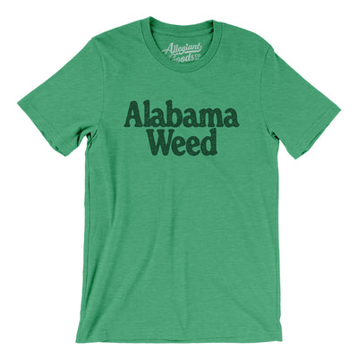 Alabama Weed Men/Unisex T-Shirt-Heather Kelly-Allegiant Goods Co. Vintage Sports Apparel