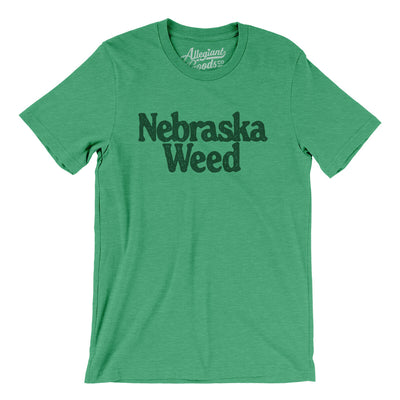 Nebraska Weed Men/Unisex T-Shirt-Heather Kelly-Allegiant Goods Co. Vintage Sports Apparel