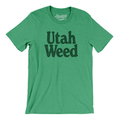 Utah Weed Men/Unisex T-Shirt-Heather Kelly-Allegiant Goods Co. Vintage Sports Apparel