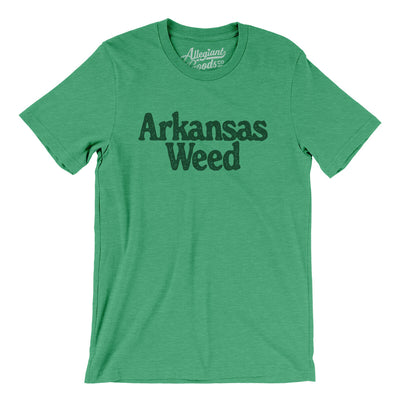 Arkansas Weed Men/Unisex T-Shirt-Heather Kelly-Allegiant Goods Co. Vintage Sports Apparel