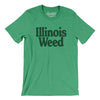 Illinois Weed Men/Unisex T-Shirt-Heather Kelly-Allegiant Goods Co. Vintage Sports Apparel