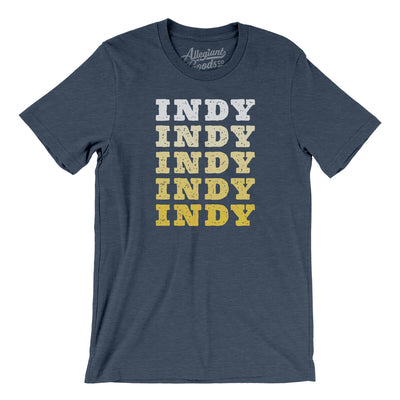 Indy Repeat Men/Unisex T-Shirt-Heather Navy-Allegiant Goods Co. Vintage Sports Apparel