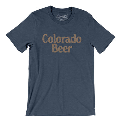 Colorado Beer Men/Unisex T-Shirt-Heather Navy-Allegiant Goods Co. Vintage Sports Apparel