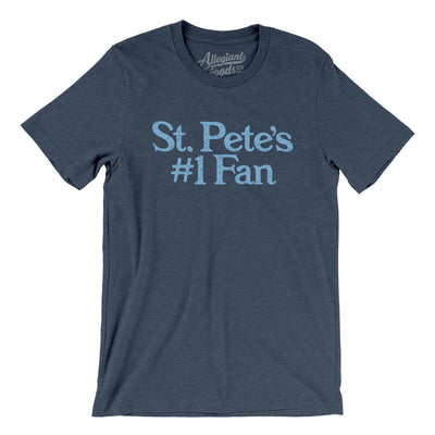 St Pete's Number 1 Fan Men/Unisex T-Shirt-Heather Navy-Allegiant Goods Co. Vintage Sports Apparel