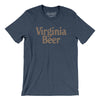 Virginia Beer Men/Unisex T-Shirt-Heather Navy-Allegiant Goods Co. Vintage Sports Apparel