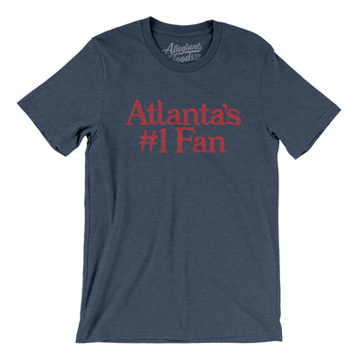 Atlanta's Number 1 Fan Men/Unisex T-Shirt-Heather Navy-Allegiant Goods Co. Vintage Sports Apparel