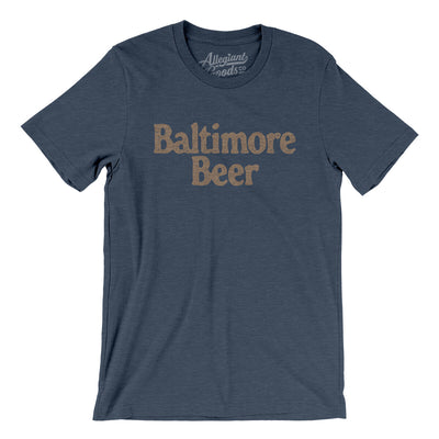 Baltimore Beer Men/Unisex T-Shirt-Heather Navy-Allegiant Goods Co. Vintage Sports Apparel