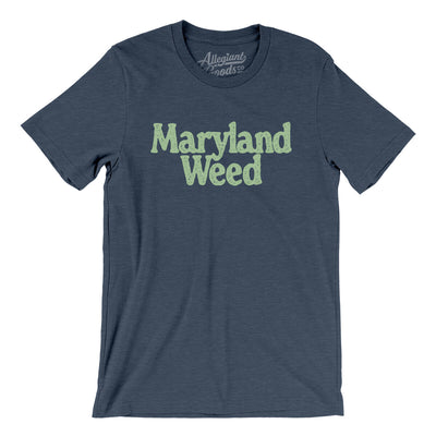 Maryland Weed Men/Unisex T-Shirt-Heather Navy-Allegiant Goods Co. Vintage Sports Apparel