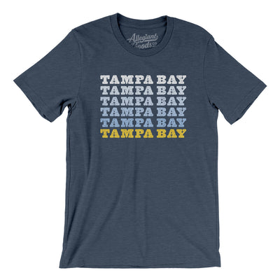 Tampa Bay Repeat Men/Unisex T-Shirt-Heather Navy-Allegiant Goods Co. Vintage Sports Apparel