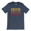 Denver Repeat Men/Unisex T-Shirt-Heather Navy-Allegiant Goods Co. Vintage Sports Apparel