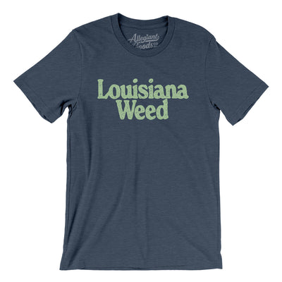 Louisiana Weed Men/Unisex T-Shirt-Heather Navy-Allegiant Goods Co. Vintage Sports Apparel